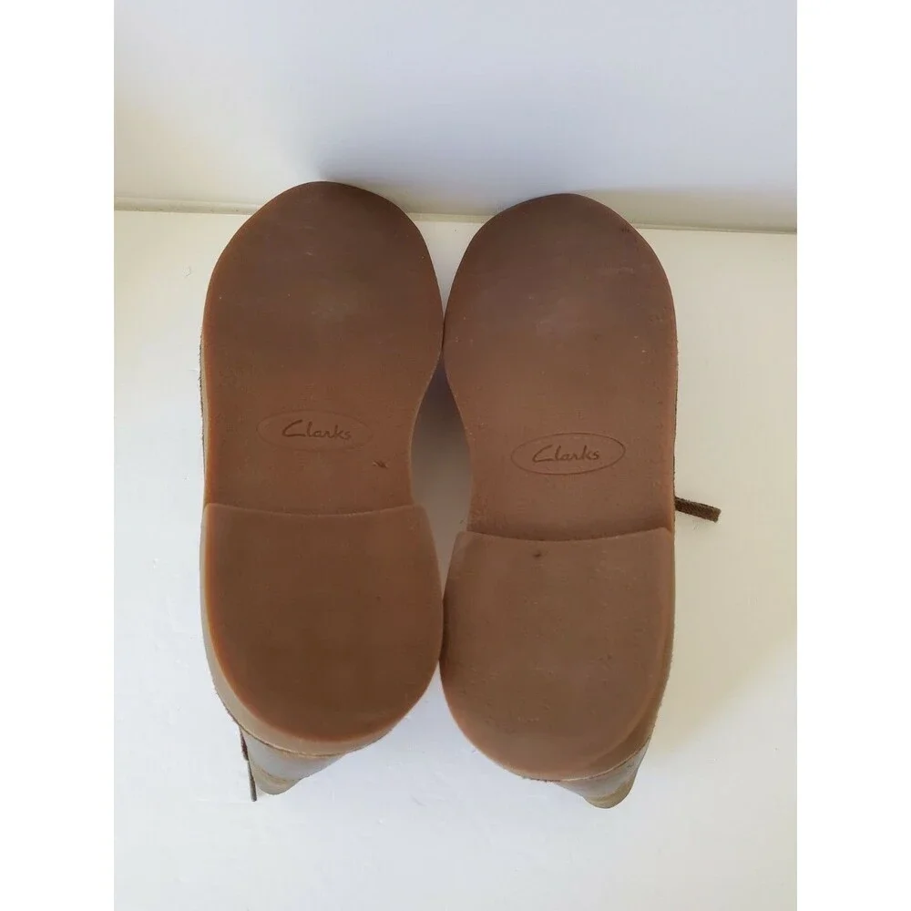 Clarks 15260 Desert Brown Boot leather Beewax Shoes Men's 9.5 Women 11 Ankle
